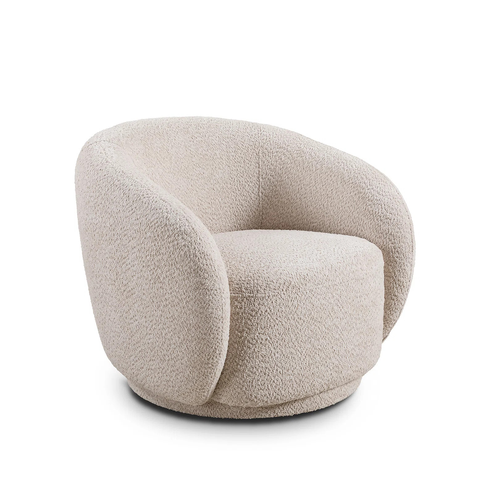 Swivel Accent Chair, Boucle Fabric Upholstered Barrel Chair, Single Sofa Single Armchair for Livi... | Wayfair North America