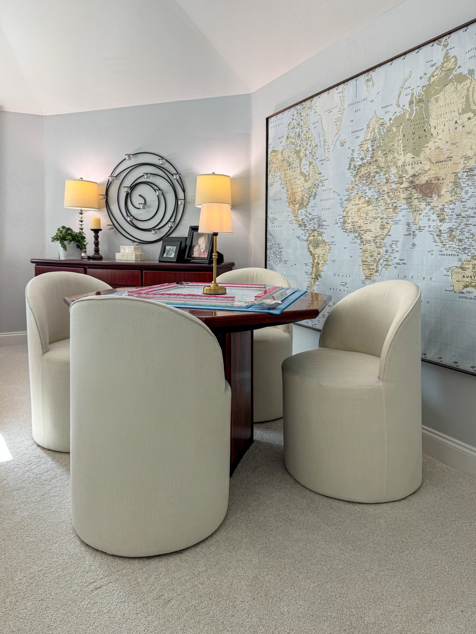 Loving these linen barrel chairs for my game table. They really update the space, plus they’re lightweight and on casters for easy access. Perfect for mahjong nights!

#LTKHome #LTKOver40