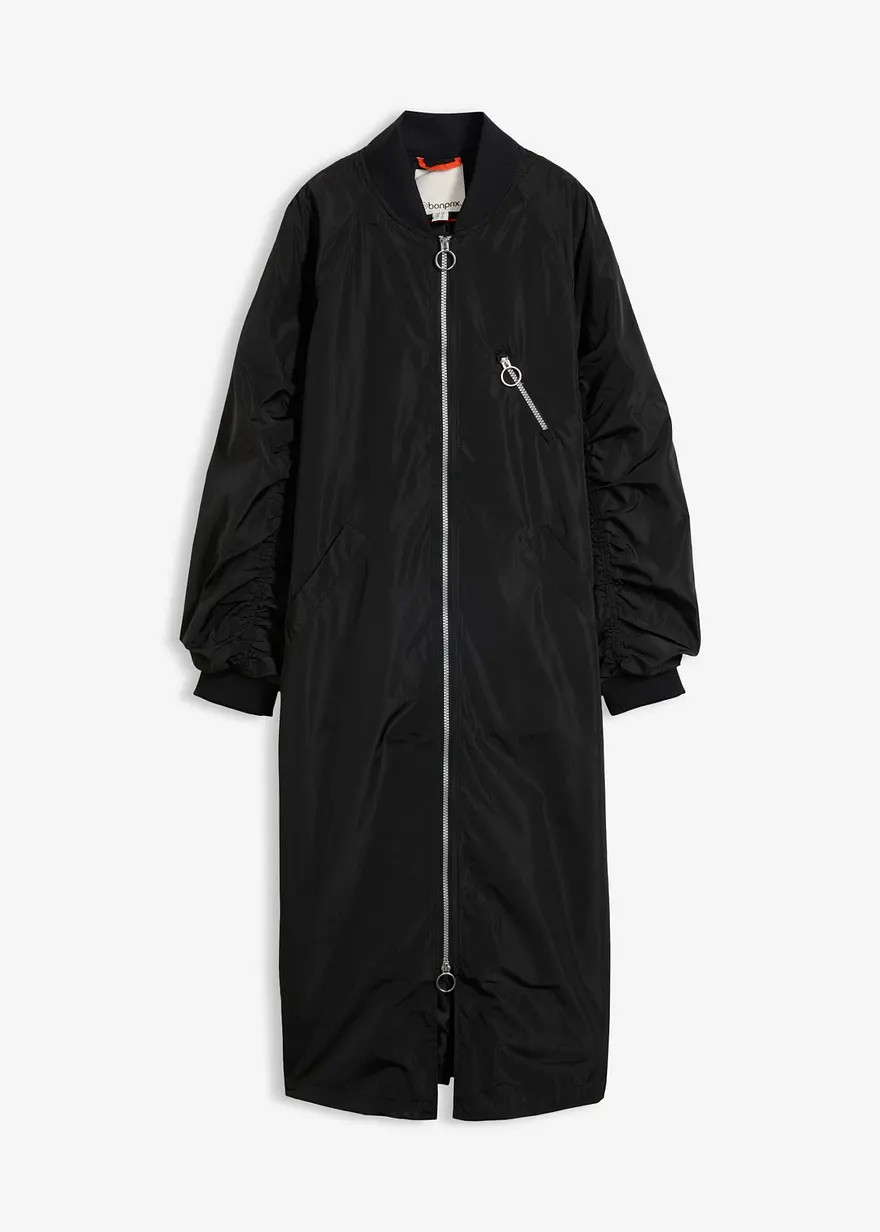 Blouson-Mantel mit Strickkragen | Bonprix DE