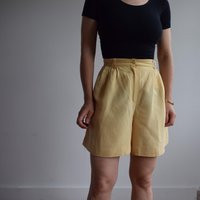 Vintage Yellow Summer Shorts. Originally Women's Size S. Early 90's Era | Etsy (US)