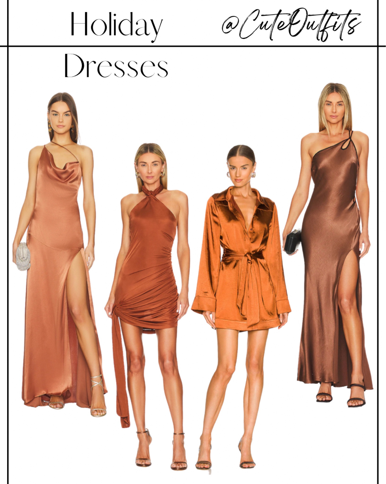 Burnt orange dress 
Brown dress
Black tie dress 
Fall Winter wedding guest dress


#LTKwedding #LTKSeasonal #LTKHoliday