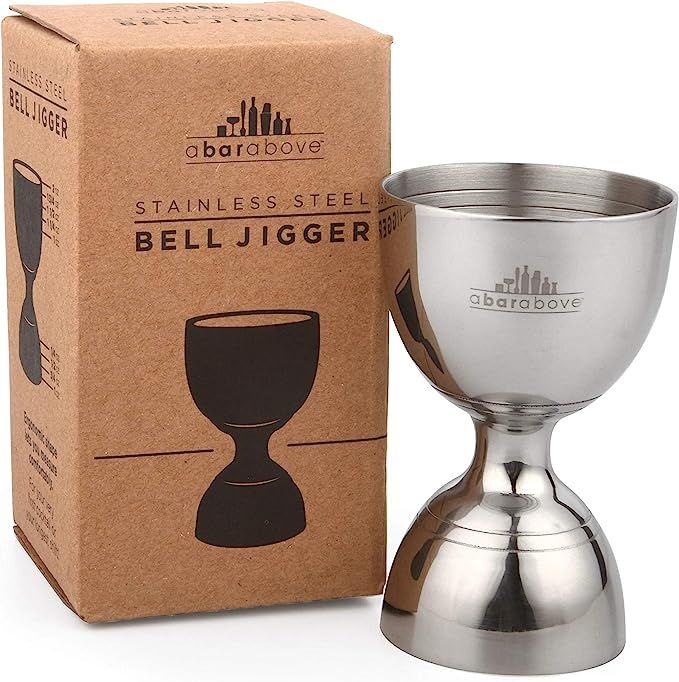 Bell Jigger - Premium Vintage Double Cocktail Jigger, 1oz/2oz made from Stainless Steel 304 | Amazon (US)