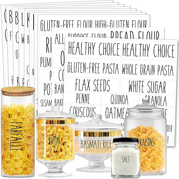 Talented Kitchen 224 Pantry Labels & Fridge – Bold All Caps Kitchen Pantry Names & Fridge – Food Lab | Amazon (US)