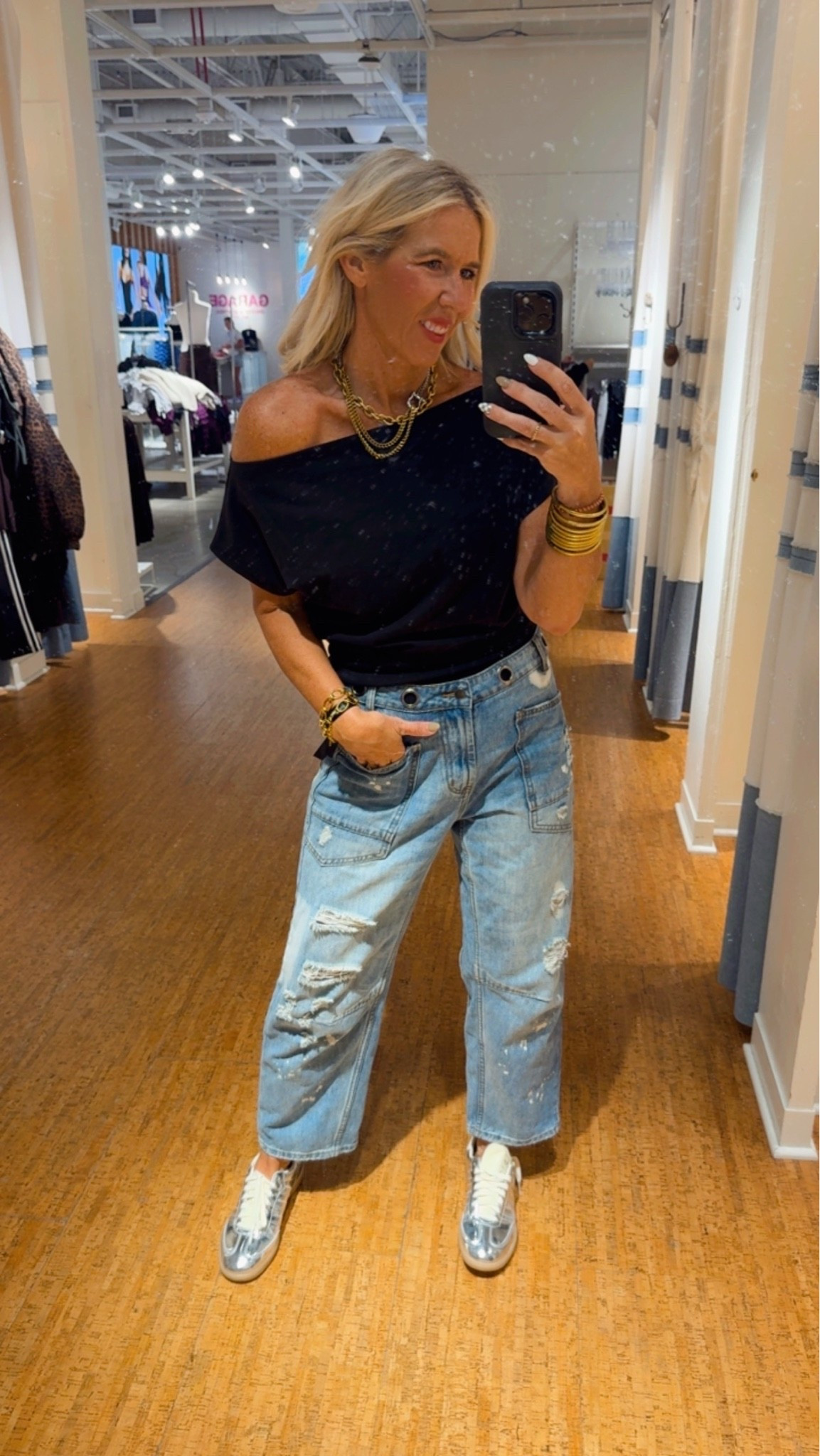 I love this top as a going out top where you can just throw it off the shoulder. You could actually throw it off both shoulders. If you want to. It’s stretchy it’s comfy and it’s a really good fit. I’m wearing a size small.

#LTKgrwm #LTKootd #LTKmomlife
