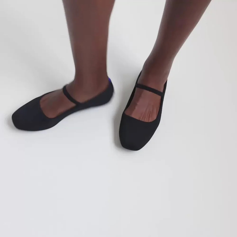 The Max Square Mary Jane in Black | Rothy's | Rothy's