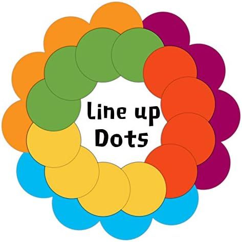 24 Packs Multicolor Classroom Line up Dots Stickers, Self Adhesive Vinyl 6 inch Round Decals, Lin... | Amazon (US)