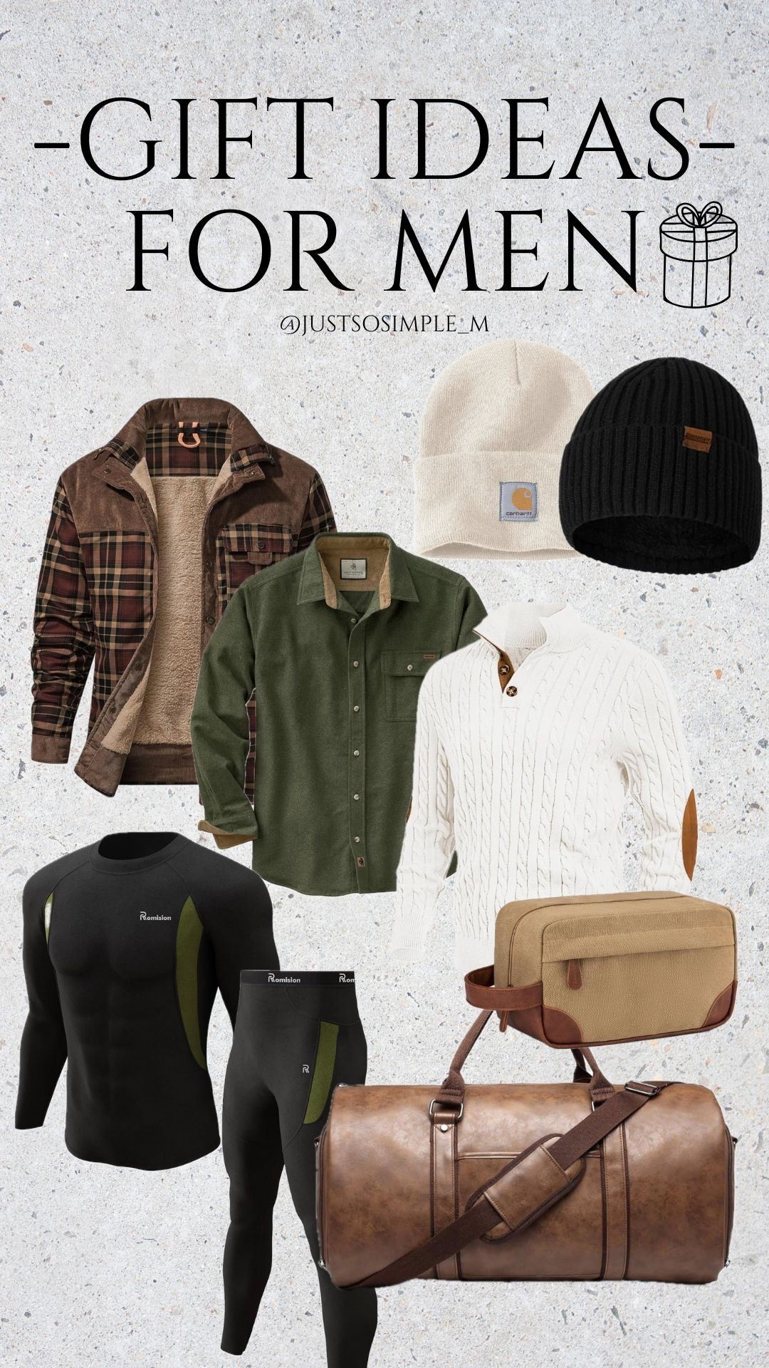 Trendy classics from Amazon 

Amazon gifts, amazon finds, gift ideas for him, gifts for men, gifts for boyfriend, gifts for husband, gifts for uncle, clothes for me , leather gifts for men, hat for men, winter gifts for men, leather bag for men, toiletry bag for men, sweater for men, thermal wear for men

#LTKCyberWeek #LTKMens #LTKGiftGuide