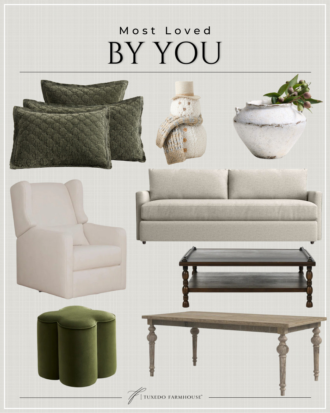 Most Loved by You

Which one was your favorite?

Seasonal, home decor, winter, accent chairs, rugs, wall art, frames, pillows, lamps, baskets, candles, books, coffee tables, ottomans, trays, bowls, consoles, accent tables
 

 #LTKSeasonal #LTKHome #LTKFindsUnder50