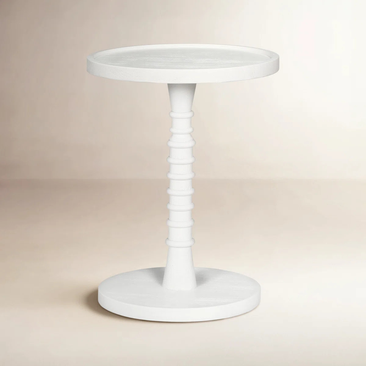 Madeline Threaded Drink Table White | Wayfair North America