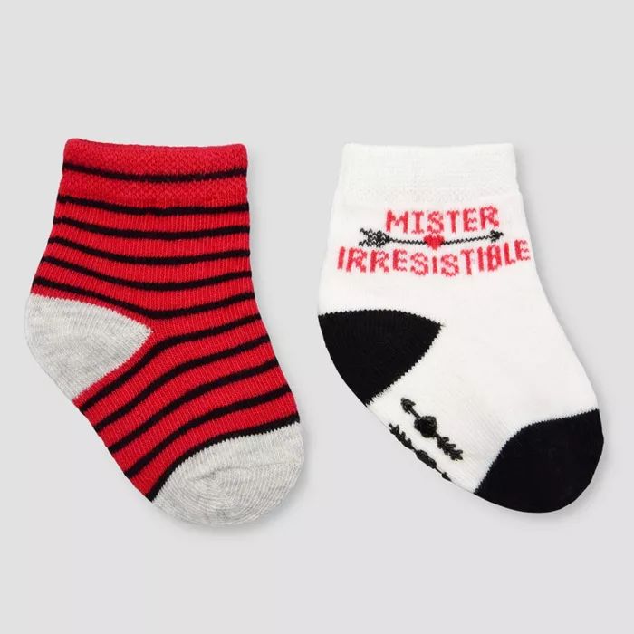 Baby Boys' 2pk Valentine's Day Heart Crew Socks - Just One You® made by carter's | Target