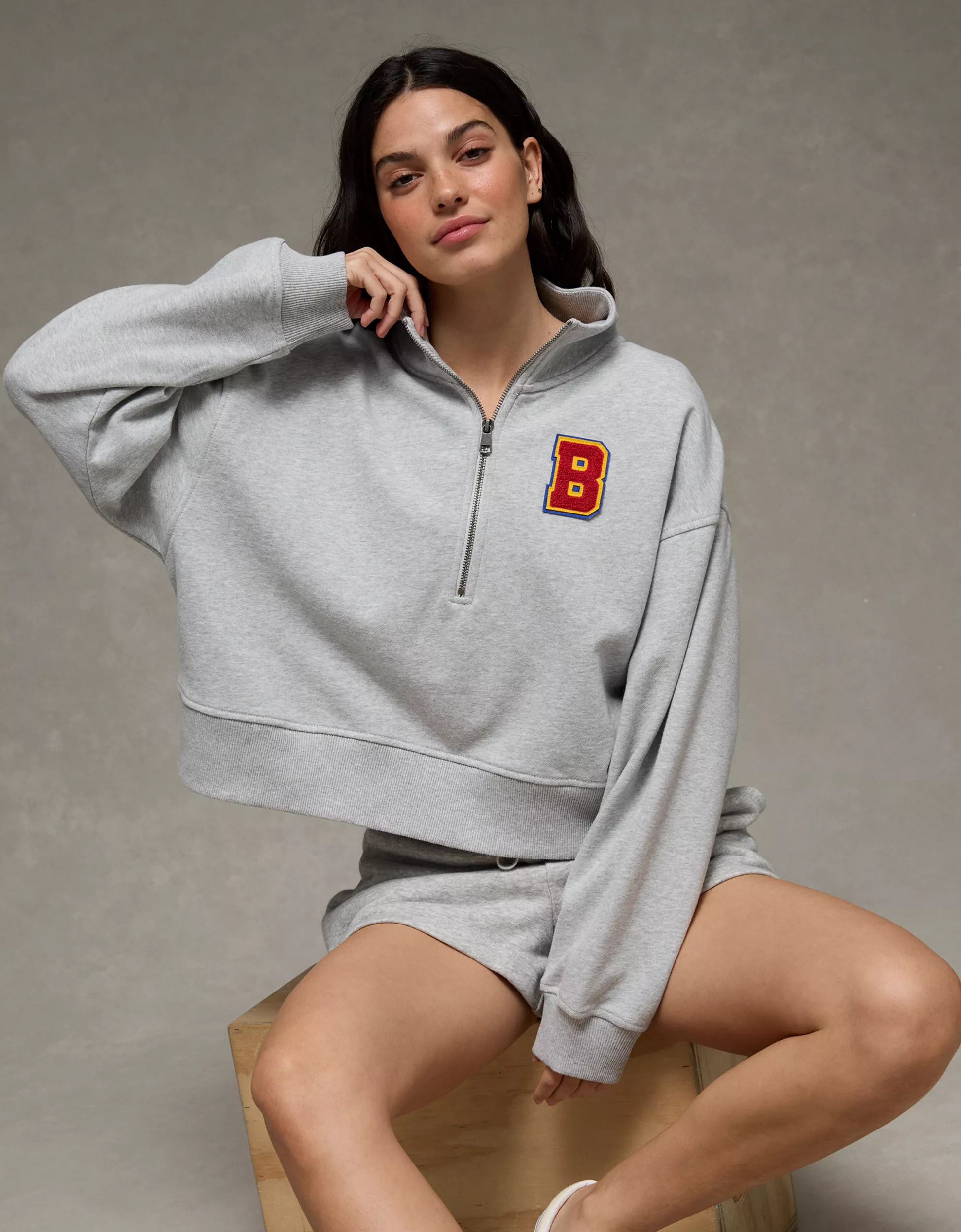AE | Off Campus Quarter Zip Sweatshirt | American Eagle Outfitters (US & CA)