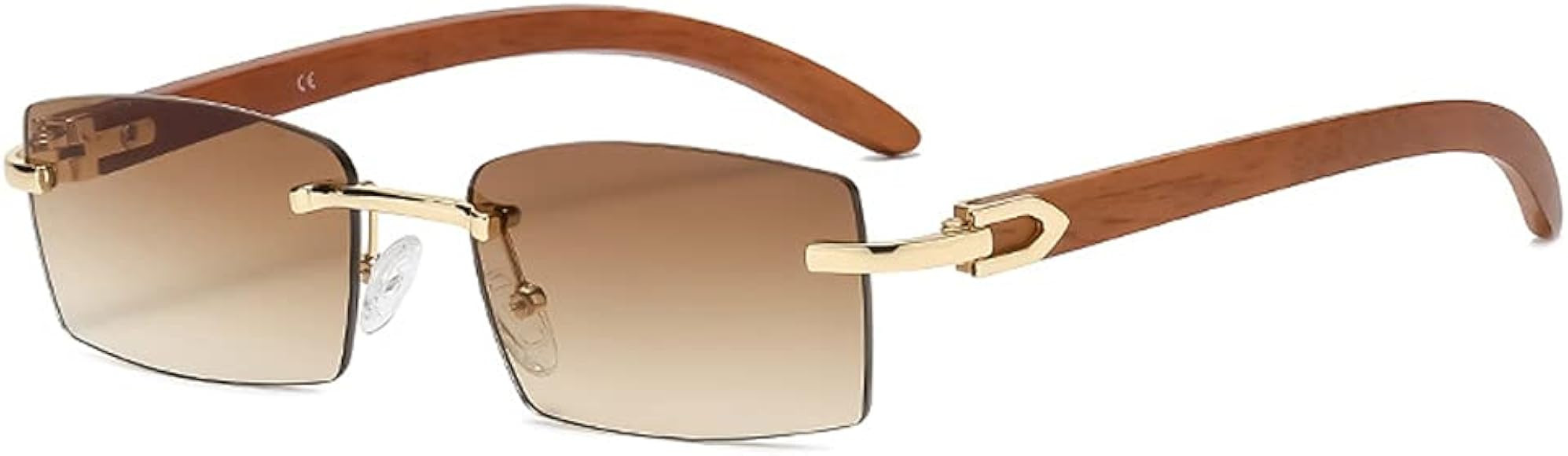 kachawoo Rectangle Sunglasses Rimless Sqaure Sun Glasses for Men Frameless Blue Green | Amazon (CA)