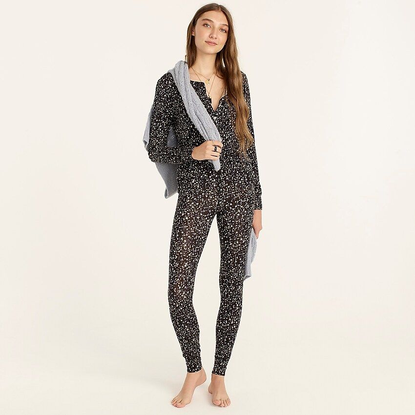 Eco dreamiest henley pajama set in starry sky print | J.Crew US