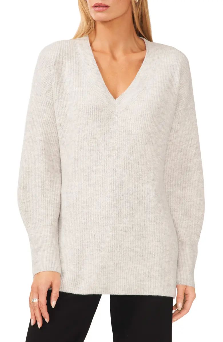 Halogen® V-Neck Tunic Sweater | Nordstrom | Nordstrom