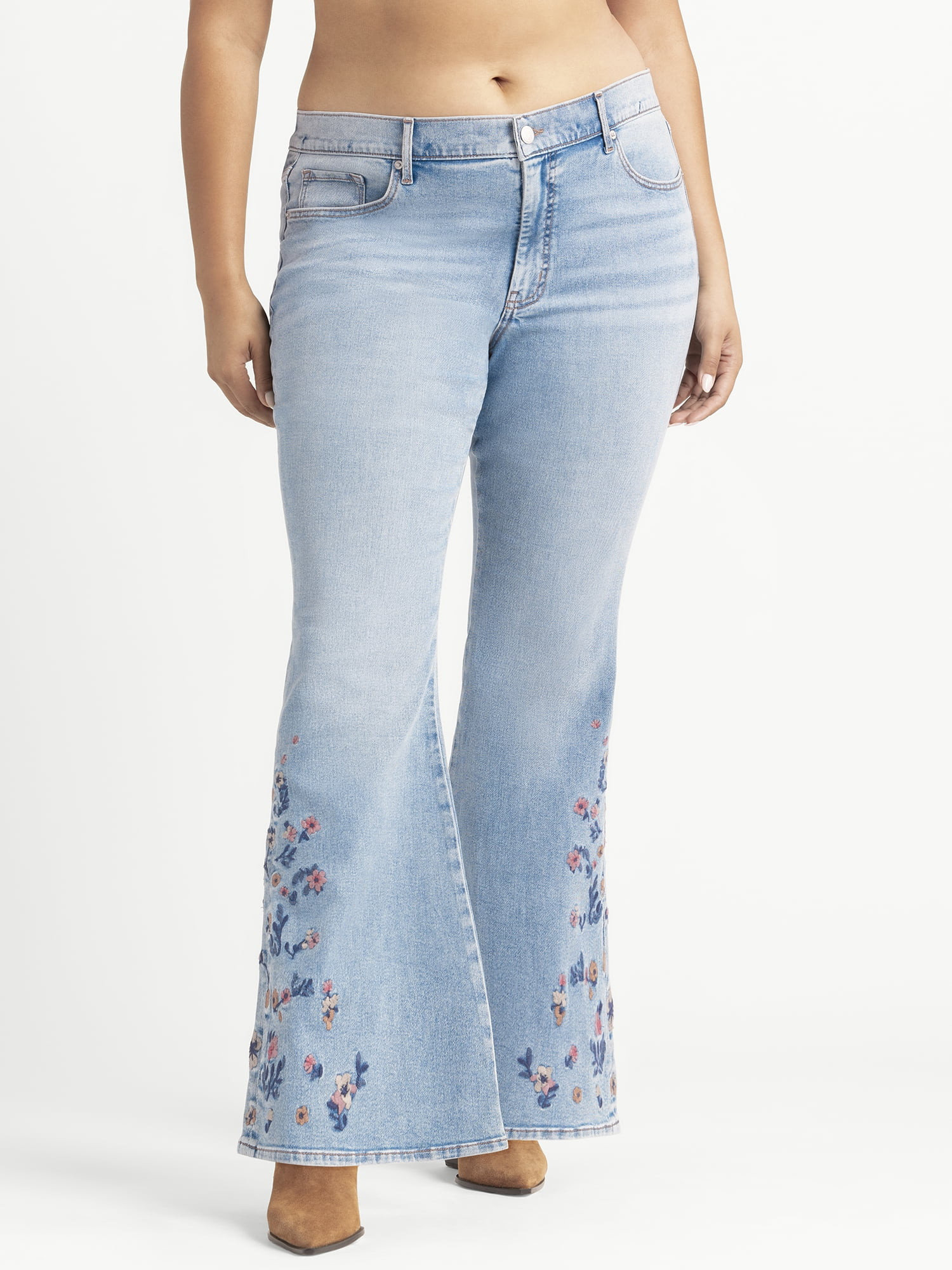 Jessica Simpson Women's and Women's Plus Daisy Fitted Flare Jeans, 30.5", 32.5", and 34.5" Inseam... | Walmart (US)