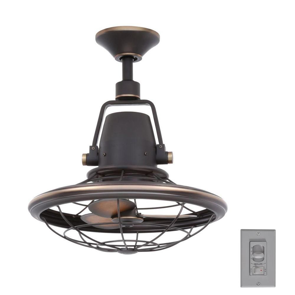 Home Decorators Collection Bentley II 18 in. Indoor/Outdoor Tarnished Bronze Oscillating Ceiling Fan | The Home Depot