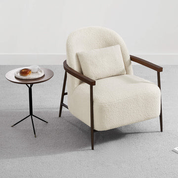 Teddi Accent Chair | Plush Comfort, Sherpa Fabric, Lumbar Support | Chita