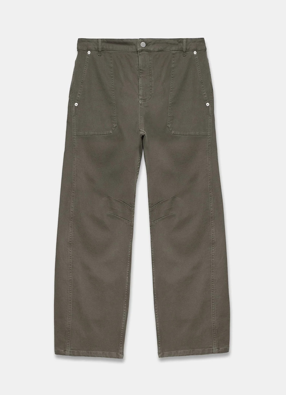 Khaki Utility Barrel Jeans | Mint Velvet
