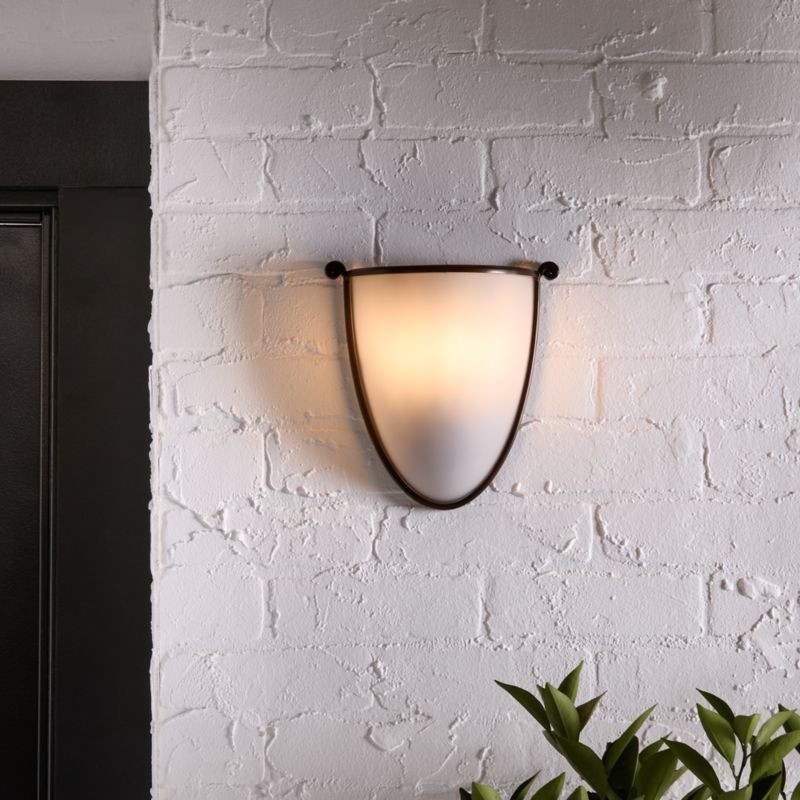 Holloway Metal Indoor/Outdoor Wall Sconce Light by Jake Arnold | Crate & Barrel | Crate & Barrel