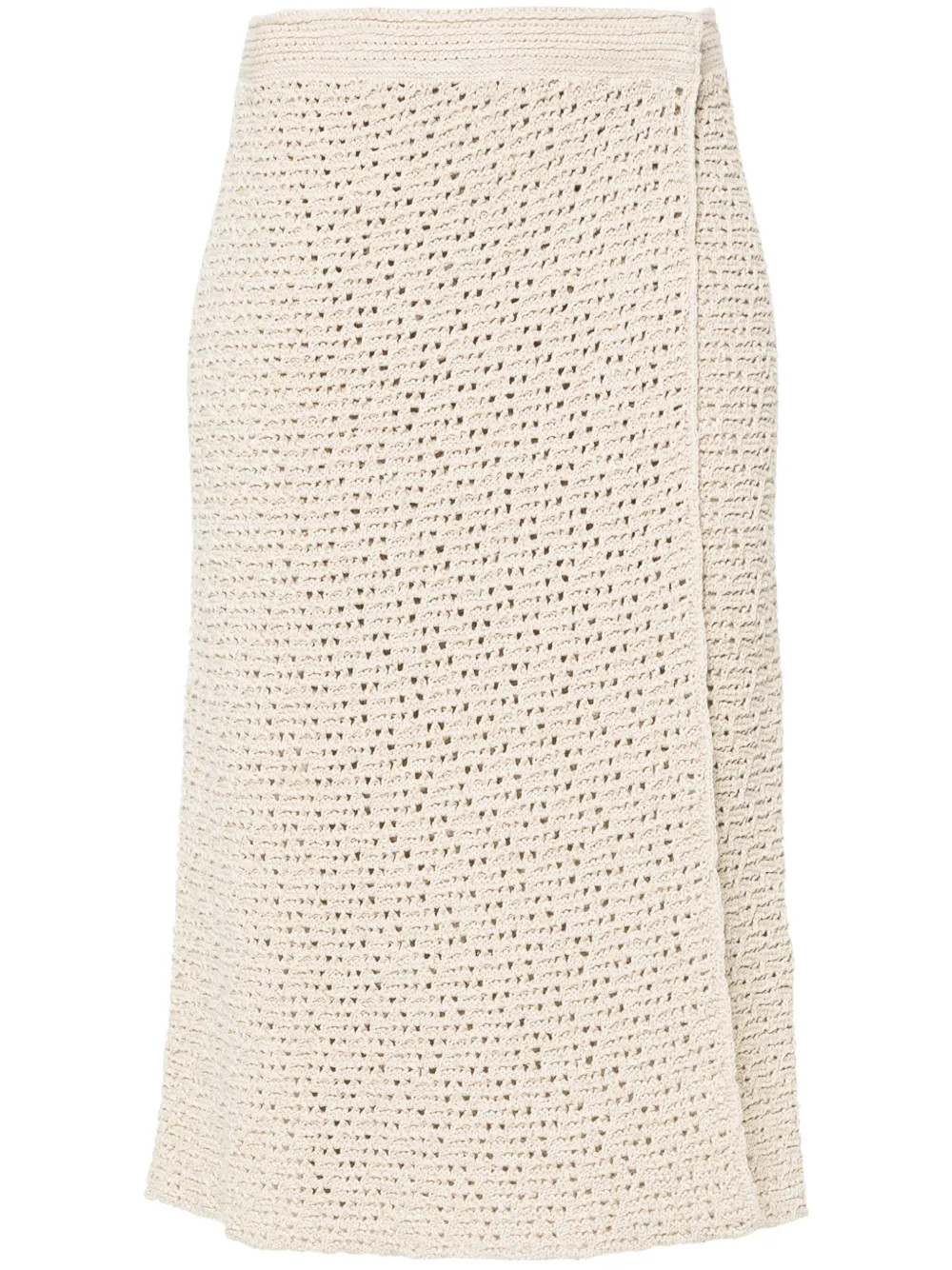 cotton crochet midi skirt | Farfetch Global