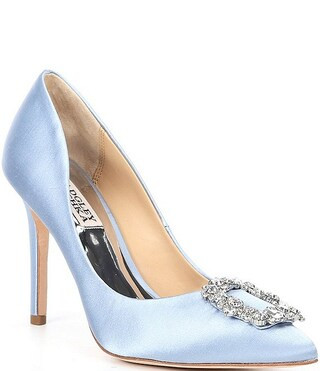 Cher Satin Jewel Brooch Ornamented Stiletto Pumps | Dillard's