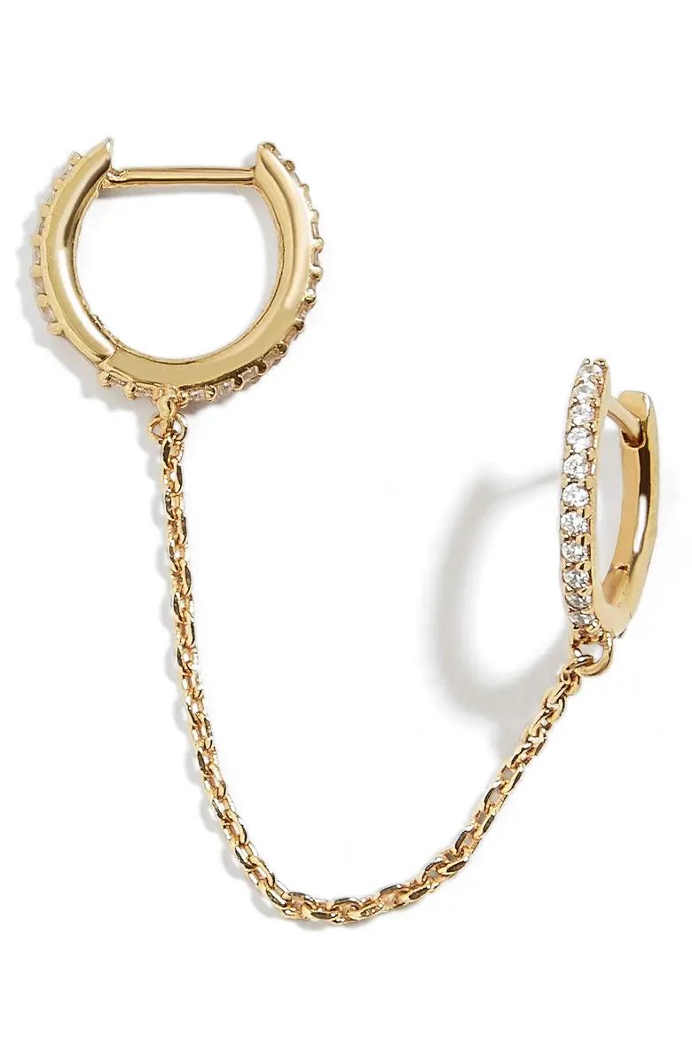 18K Gold Vermeil Pavé Chain Earrings | Nordstrom