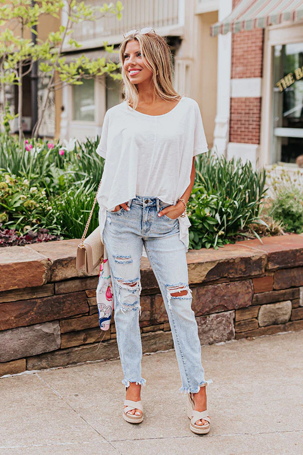 The Cely High Waist Distressed Jean | Impressions Online Boutique