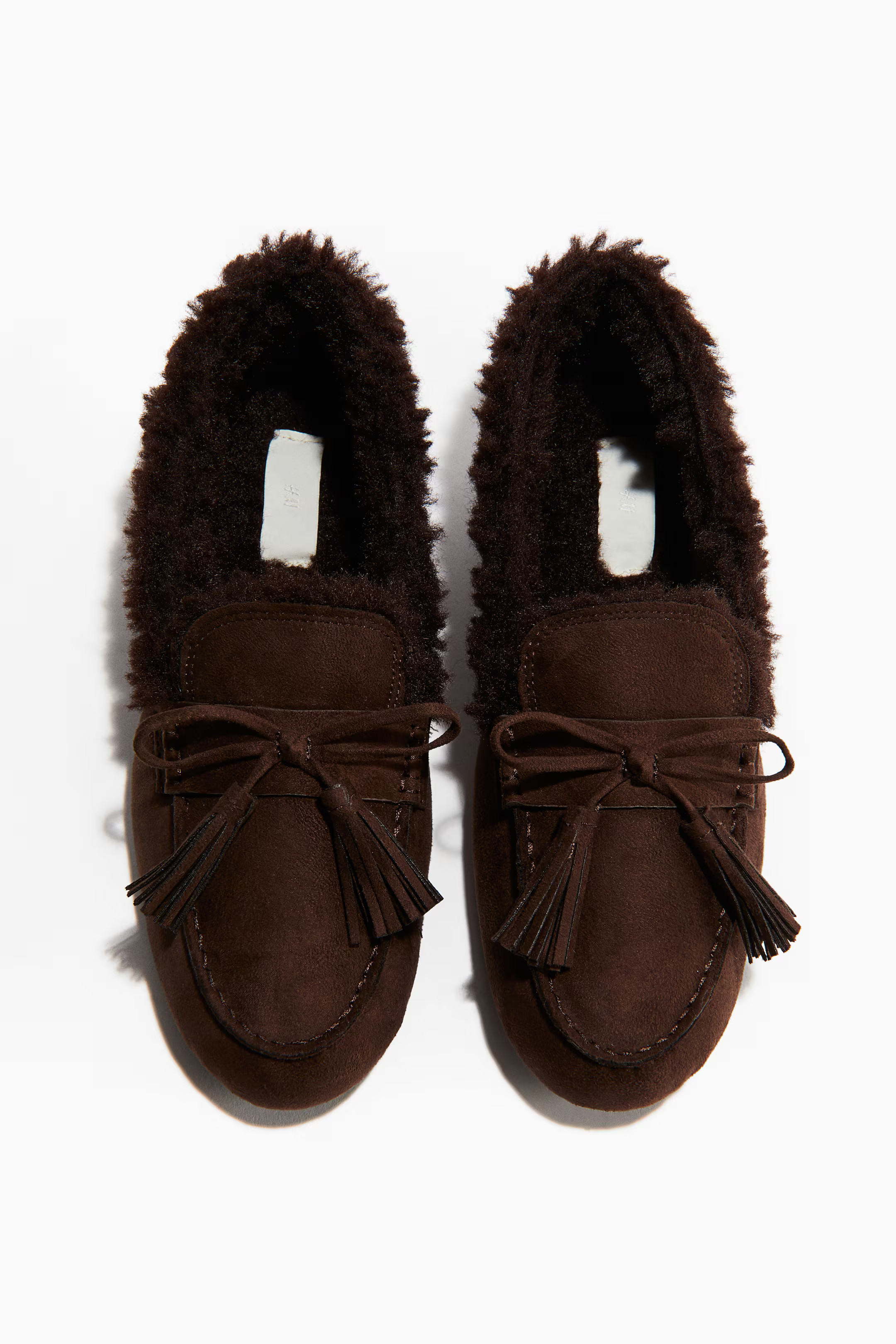 Warm-Lined Slippers - Dark brown - Ladies | H&M US | H&M (US + CA)