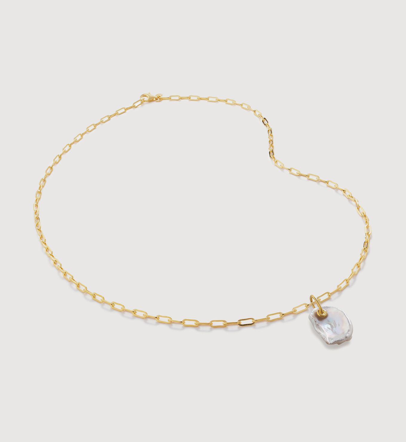 One of a Kind Medium Keshi Pearl Pendant Charm Necklace | Monica Vinader (Global)