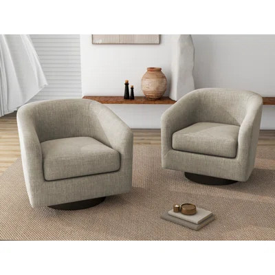 Maeanna Upholstered Swivel Barrel Chair | Wayfair Professional