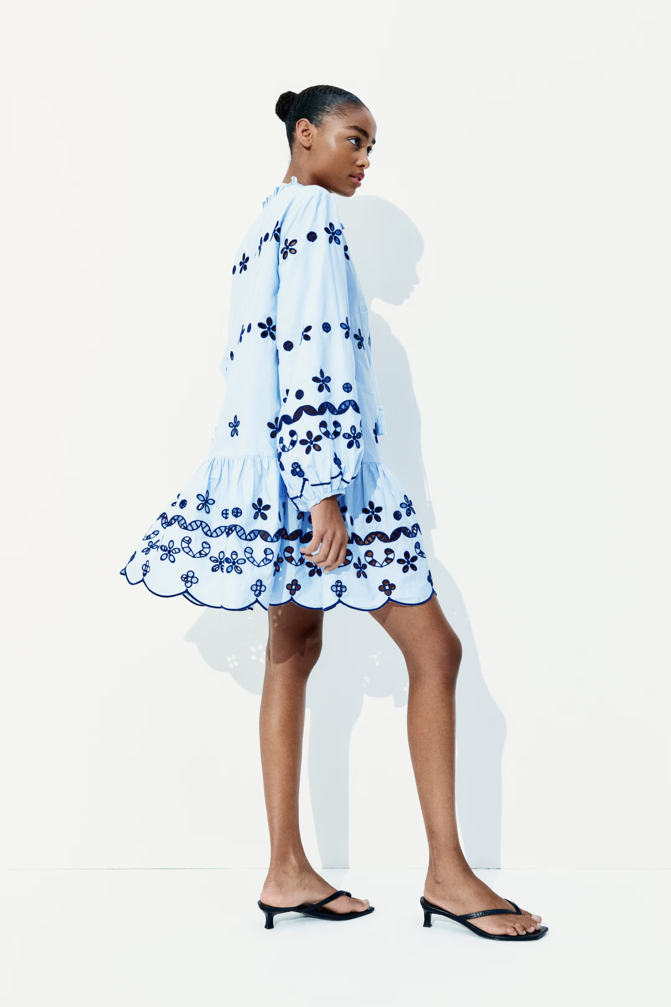 Tunic Dress with Eyelet Embroidery | H&M (US + CA)