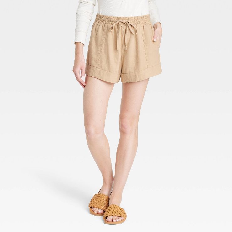 Women's High-Rise Linen Pull-On Shorts - Universal Thread™ | Target