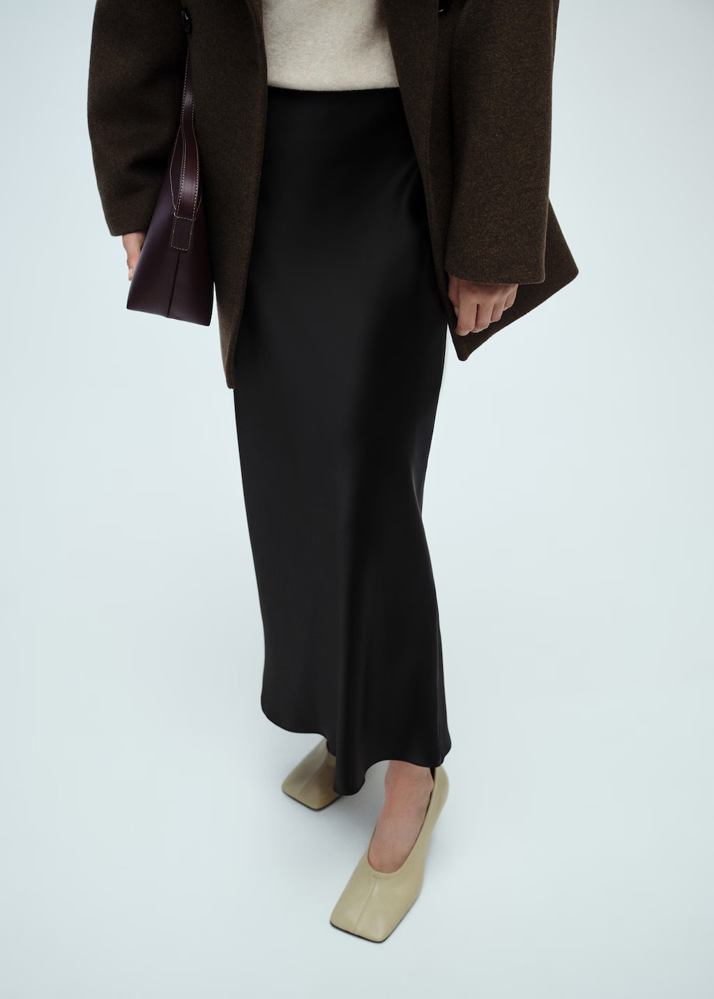 Midi satin skirt - Women | MANGO United Kingdom | MANGO (UK)