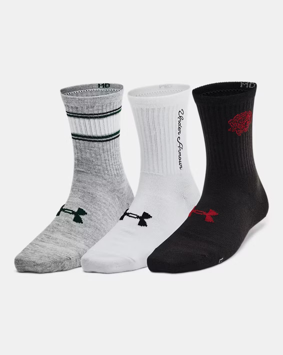Under Armour Women's UA Essential 3-Pack Mid Crew Socks | Under Armour (US)