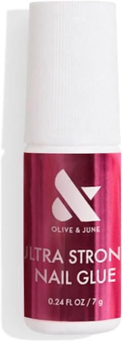 Olive & June Ultra Strong Nail Glue | Long Lasting, Extra Strength Formula with Vitamin E | Press... | Amazon (US)