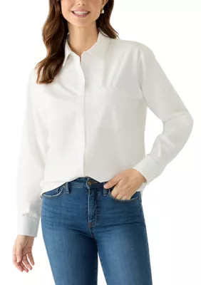 Women's Long Sleeve Boyfriend Shirt | Belk