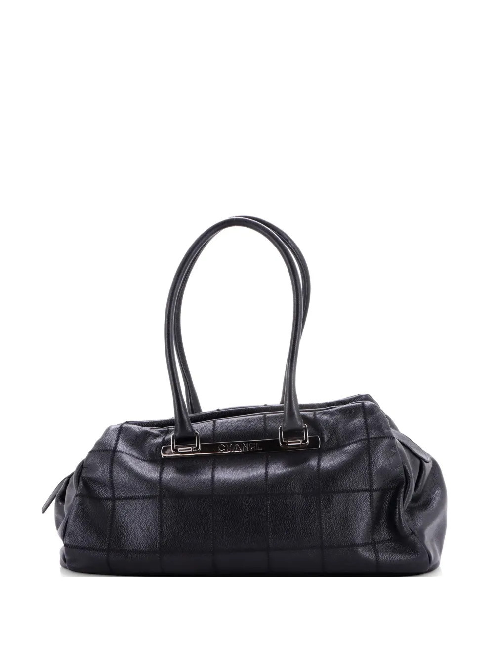 CHANEL Pre-Owned Square Stitch Shoulder Bag Quilted Caviar East West satchel - Black | Farfetch Global