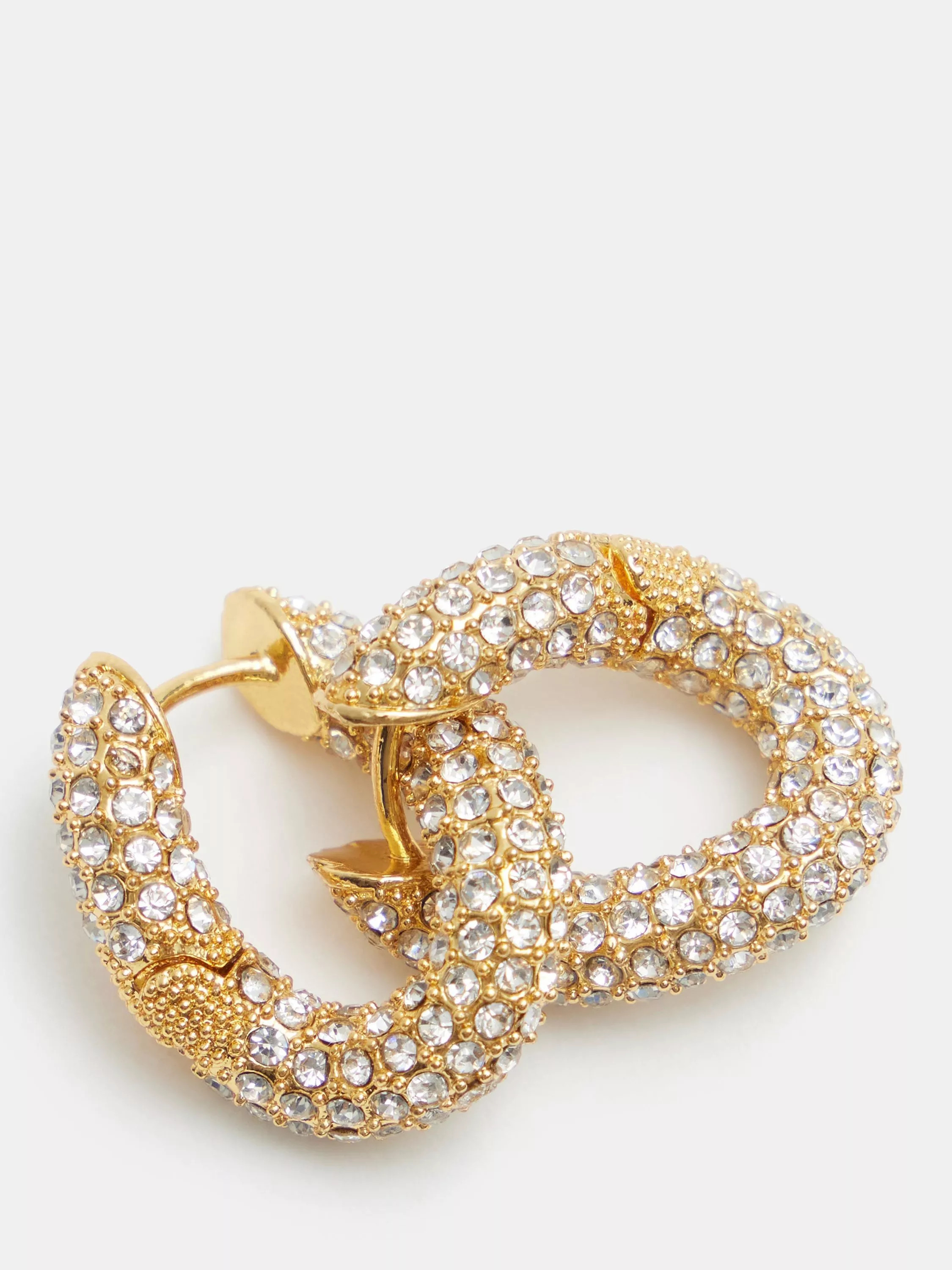 HUSH Pia Pave Twist Hoop Earrings | John Lewis (UK)