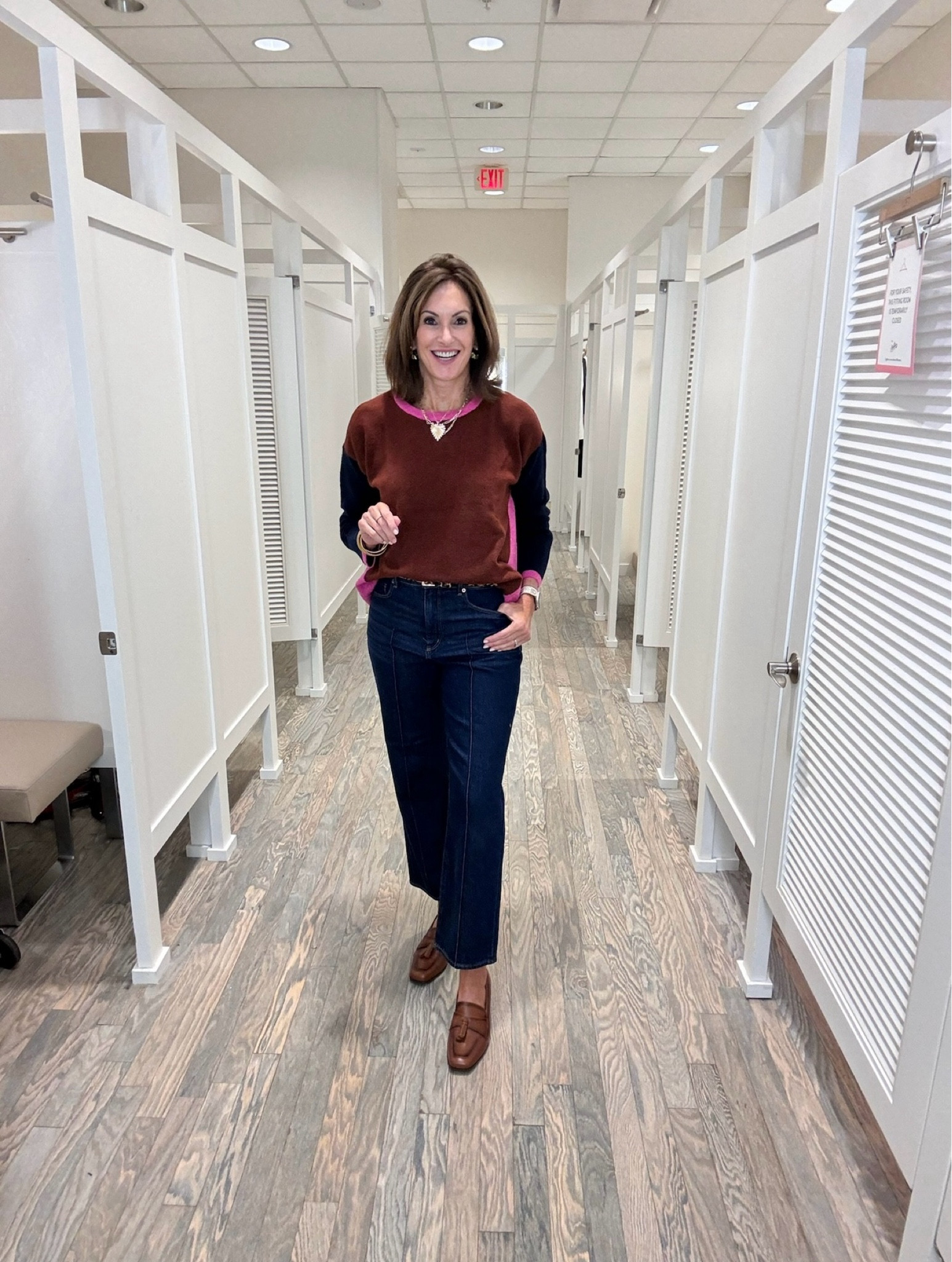 This outfit is from the Loft & I am obsessed!! Talk about a perfect fall outfit🙌🏼

Fall fashion - Outfit inspo - Loft- Sweater top- Straight jeans - Casual outfit - Mom fashion- Style tips - Workwear - Fashion- Jewelry 

#LTKStyleTip #LTKSeasonal #LTKWorkwear