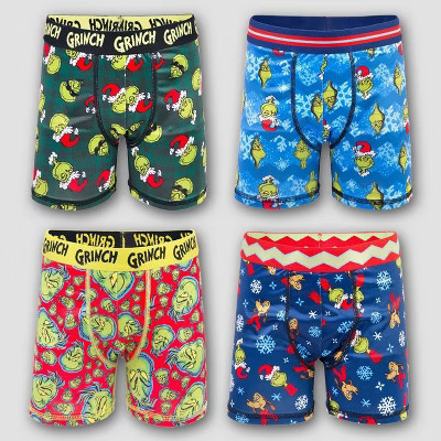 Boys' Grinch 4pk Athletic Boxer Briefs - 4 | Target