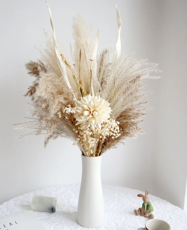 Pampas Grass bouquet,Dried flower bouquet,vase filler,dried flowers,natural flower decor,Flower A... | Etsy (US)