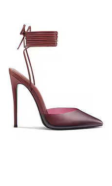 FEMME LA Luisa Lace Up Pump in Smoked Cherry from Revolve.com | Revolve Clothing (Global)