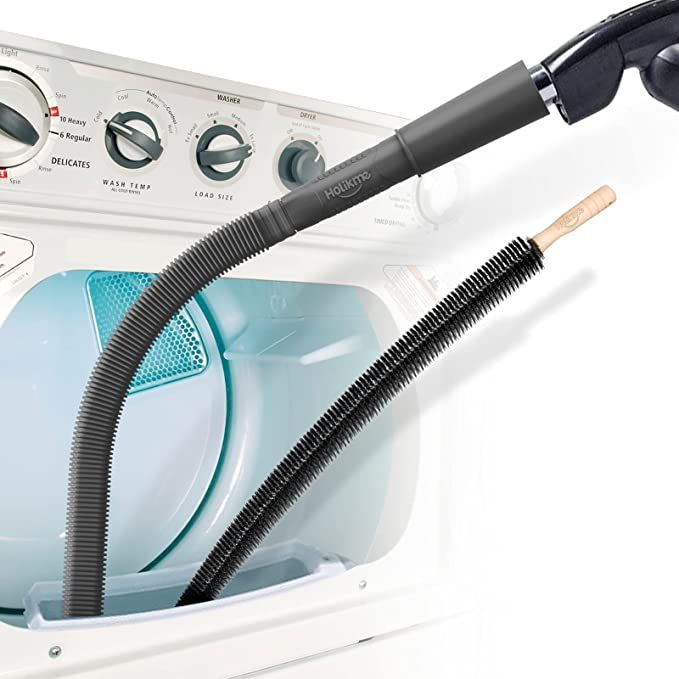 Holikme 2 Pack Dryer Vent Cleaner Kit, Dryer Vent Cleaning Brush, Lint Remover, Black | Amazon (US)