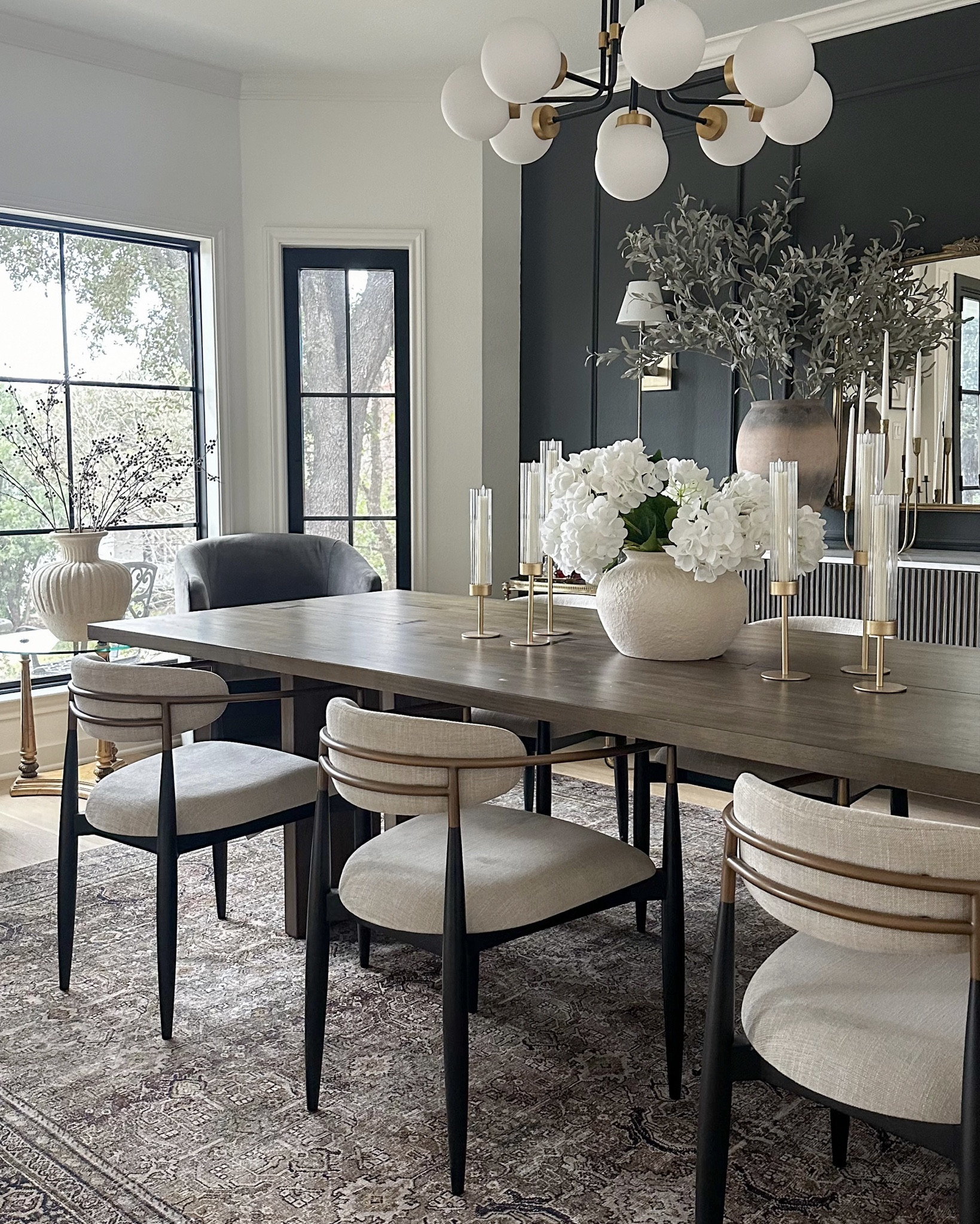 Winter home decor refresh 🤍 I could only link 30 items so if you don’t see something, it will be in my recent LTK feed! Details on stems below ⤵️

Dining room hydrangeas: 3 clusters
Faux sage green branches: 5 total
Coffee table faux stems: 4 total
Black sideboard pussywillow stems: 4 total
Kitchen stems: 4 total
Dining room fading olive stems: 3 total


#LTKHome #LTKFindsUnder50 #LTKStyleTip