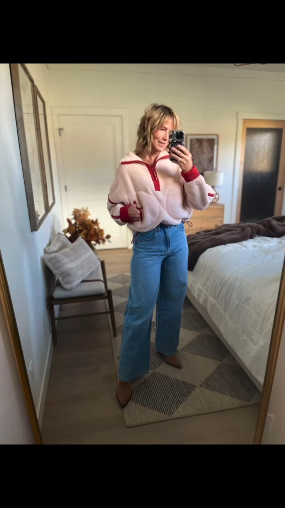 If you’re going to invest in one fleece this fall, this Free People 1/2 zip is itt! It has a cinch waist & side pockets. I love the pink & red combo!
Fleece - Small tts
Levi’s - 27 tts
I found some great Amazon dupes I’ve linked as well !

Fall outfit, free people, fleece, casual, style

#LTKStyleTip #LTKSeasonal #LTKOver40