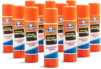 Elmer's Disappearing Purple School Glue Sticks, Washable, 6 Grams, 12 Count | Amazon (US)