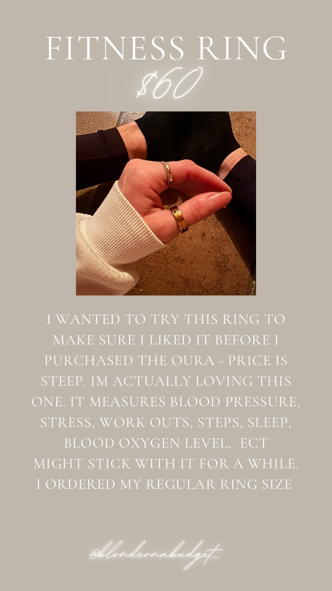 Fitness ring- similar to oura 

#LTKActive #LTKSaleAlert