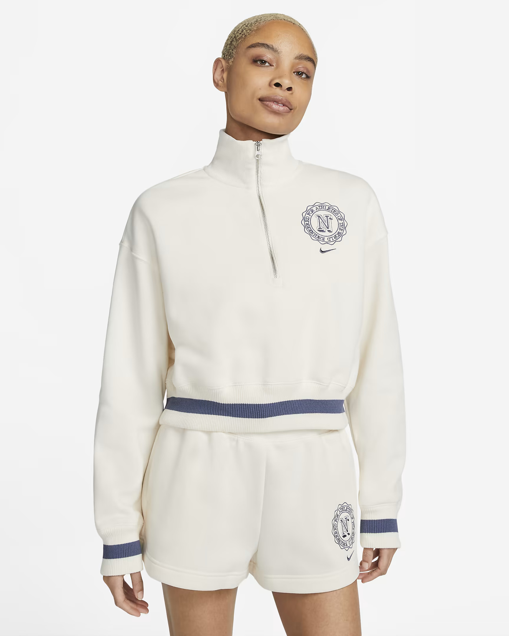 Nike Sportswear Phoenix Fleece Heritage Women's Oversized 1/2-Zip Crop Sweatshirt. Nike.com | Nike (US)