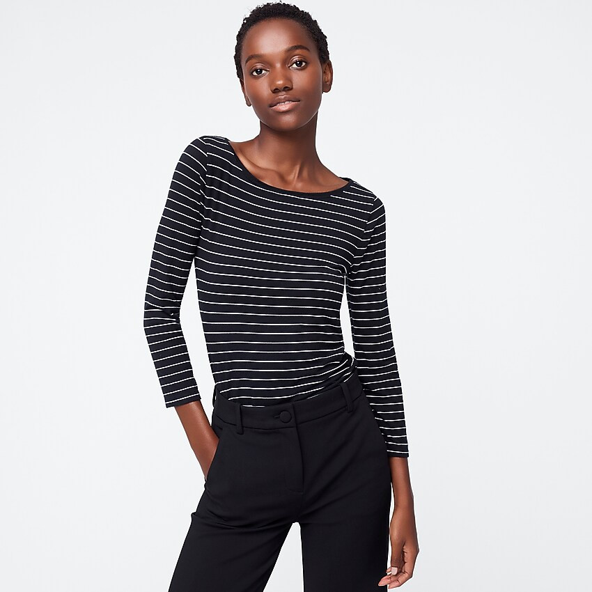 J.Crew 365 stretch long-sleeve T-shirt in stripe | J. Crew US