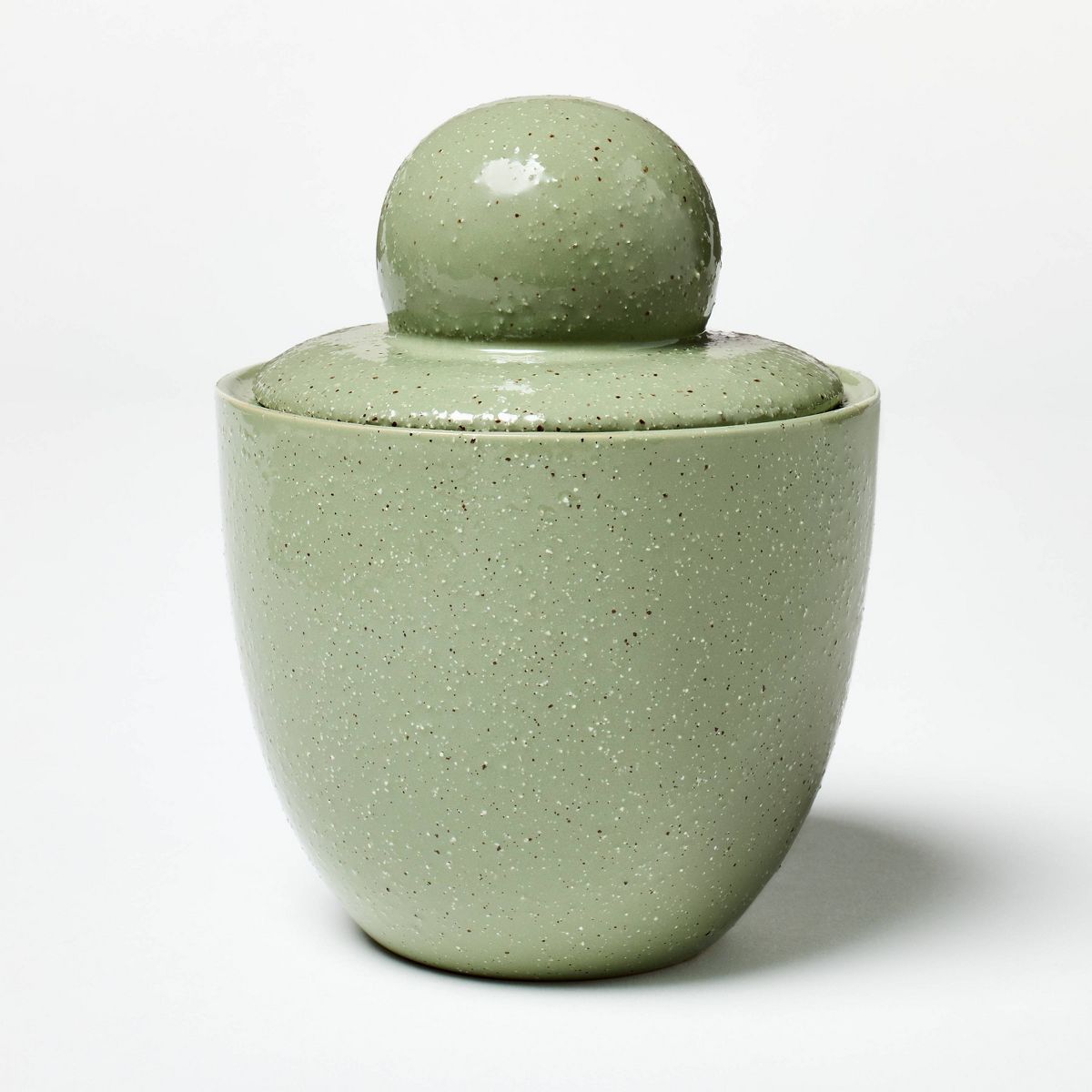 2-Wick 18oz Ceramic Green Flame Candle with Knob Lid - Threshold™ designed with Studio McGee | Target